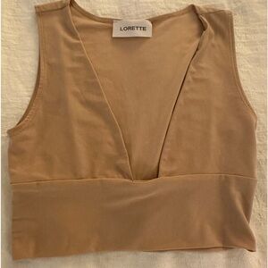 Deep V undercut blouse